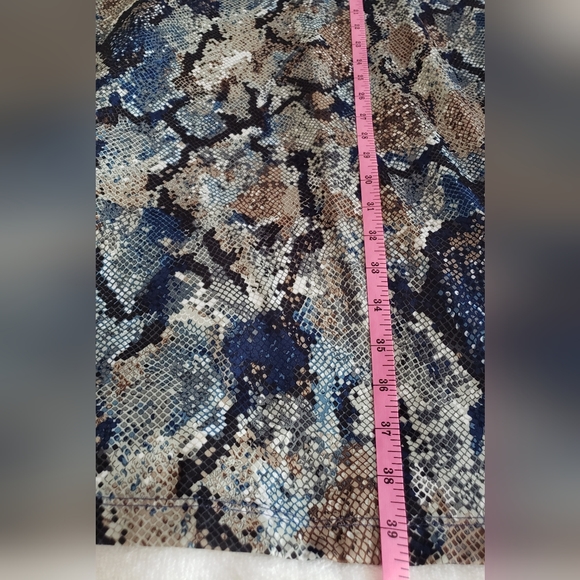 Undbranded Women's Blue Snakeskin Print  Shirt Dress Size S - Picture 15 of 16